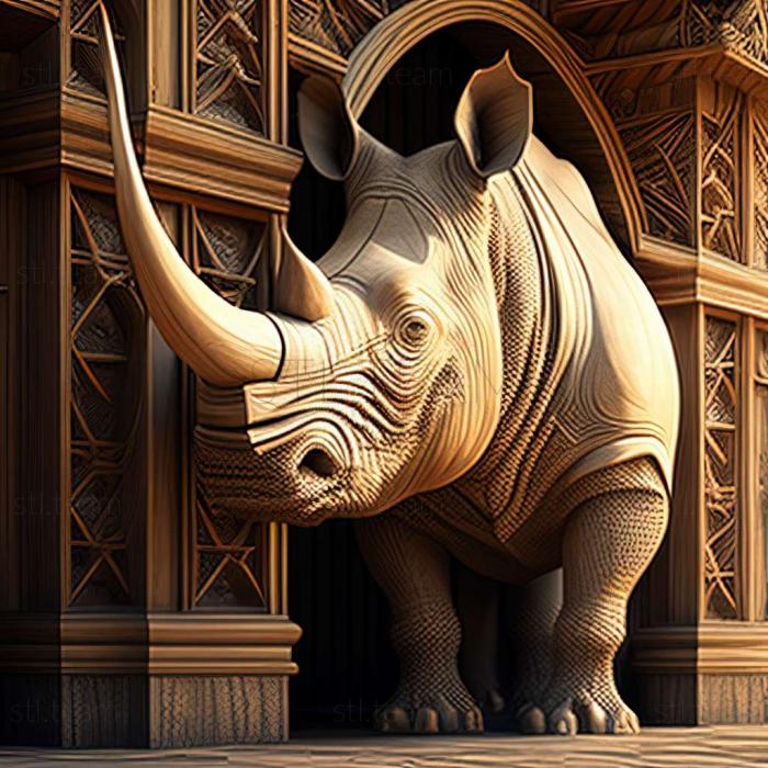 Носорог 3d архитектура